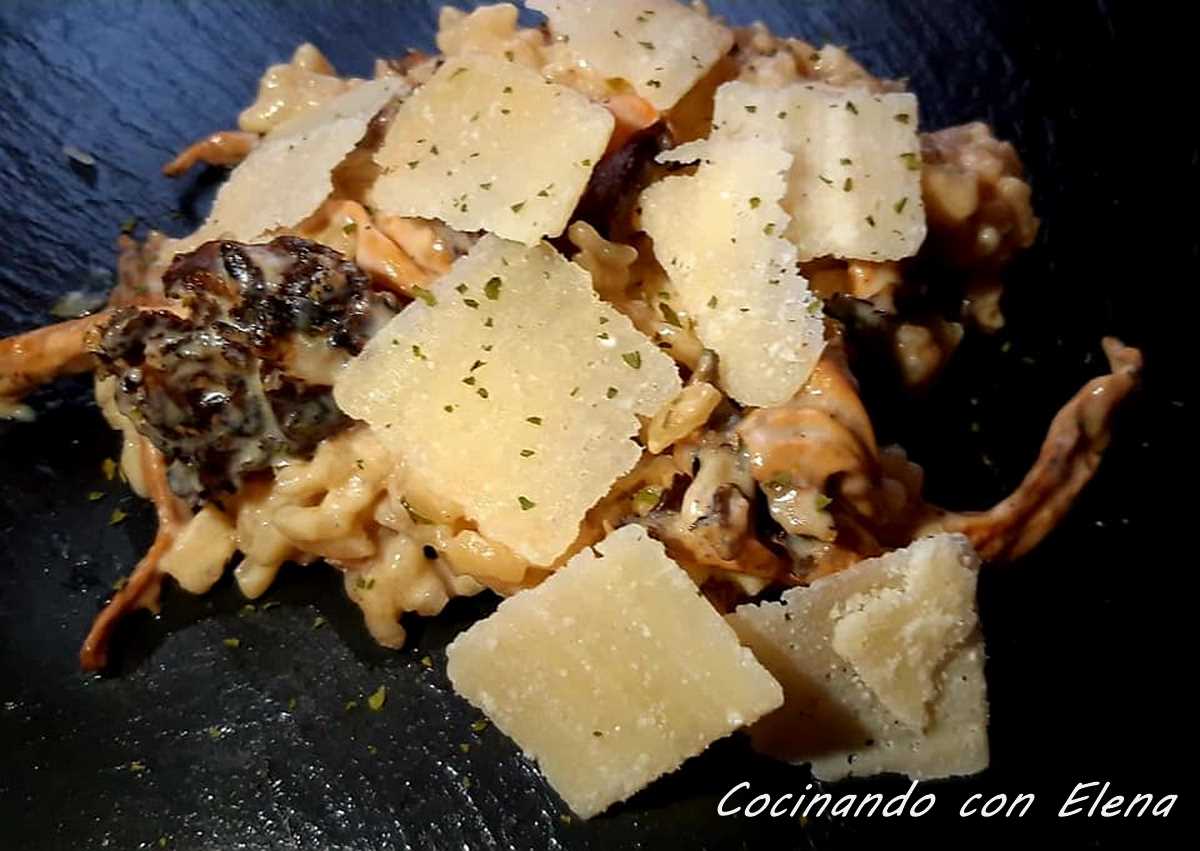 Risotto con angulas de monte y parmesano - Gastronomía de Galicia