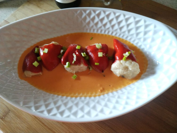 pimientos rellenos bacalao