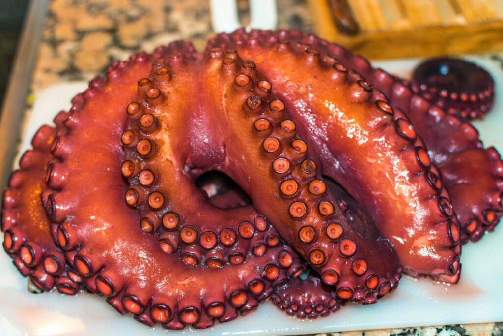 pulpo de Galicia cocido