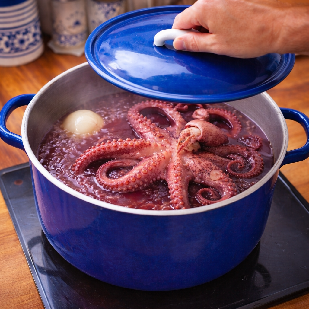 Pulpo con patatas y salsa gallega