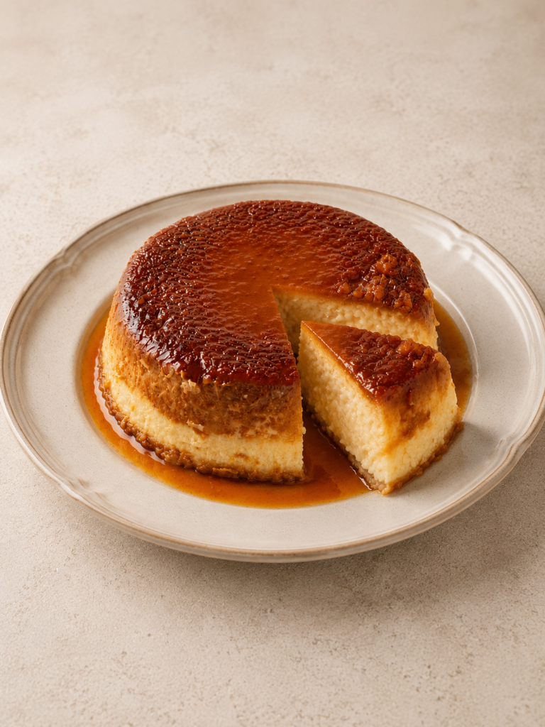 Flan de arroz con leche
