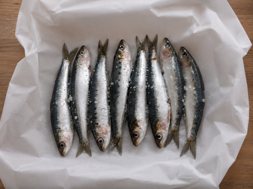 Sardinas en papel de horno para asadas sin humo ni olores